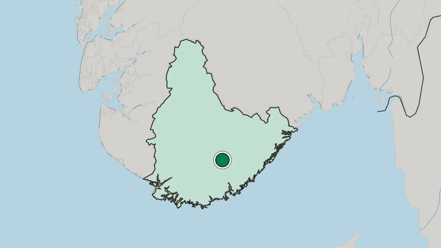 Map of Birketveit in Norway