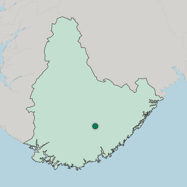 Map showing Birketveit — In Agder