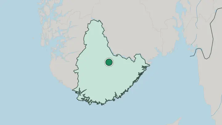 Map of Bygland in Norway