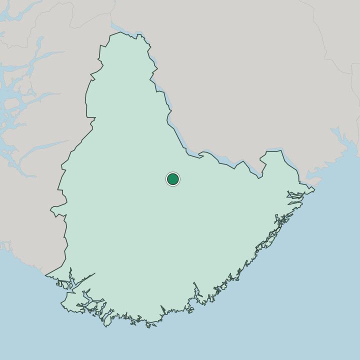 Map showing Bygland — In Agder