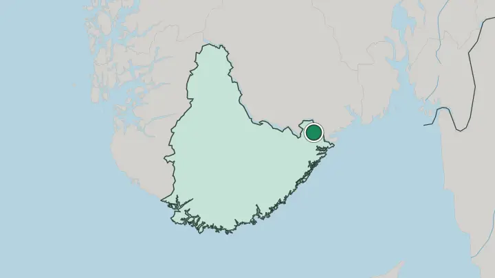 Map of Gjerstad in Norway