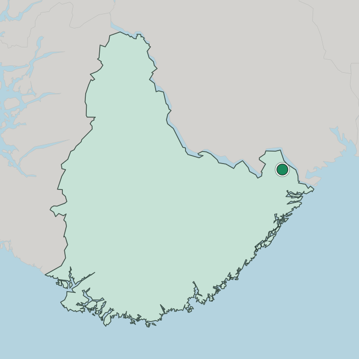 Map showing Gjerstad — In Agder