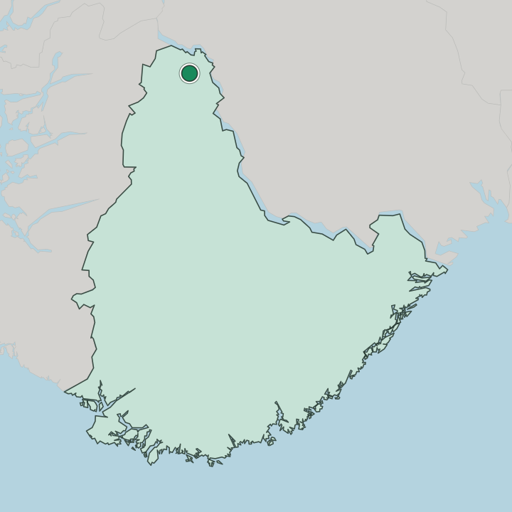 Map showing Hovden — In Agder