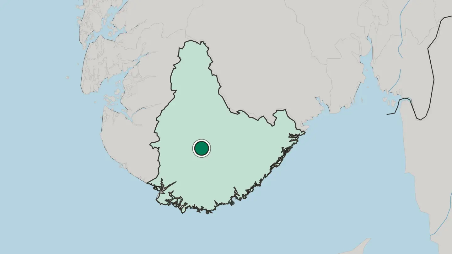 Map of Kyrkjebygda in Norway