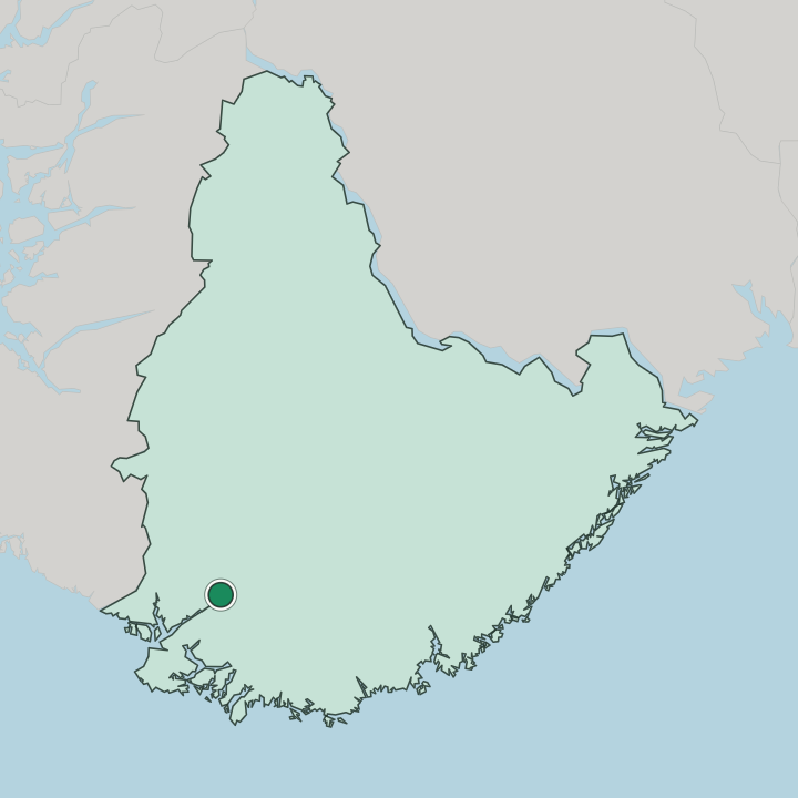 Map showing Liknes — In Agder