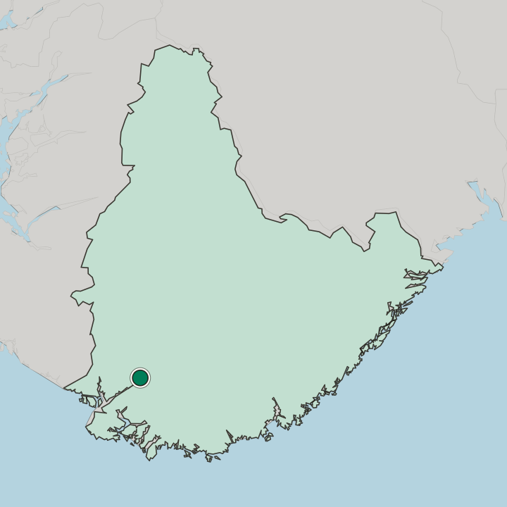 Map showing Liknes — In Agder