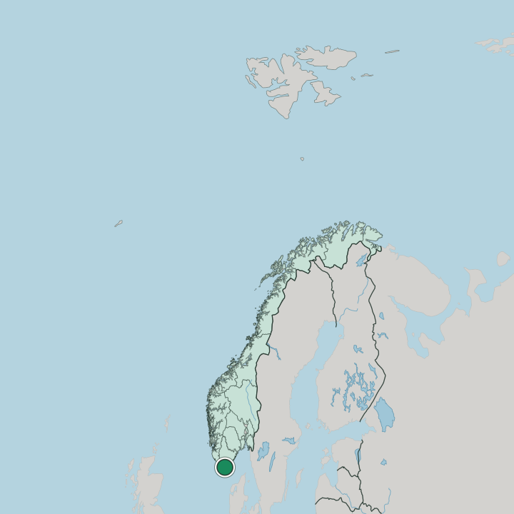 Map showing Mandal — In Norway