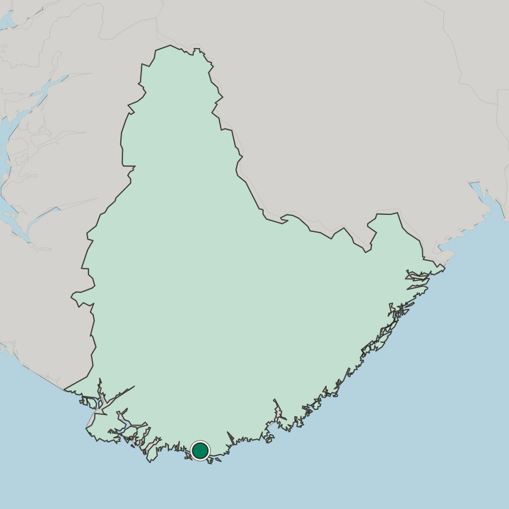 Map showing Mandal — In Agder