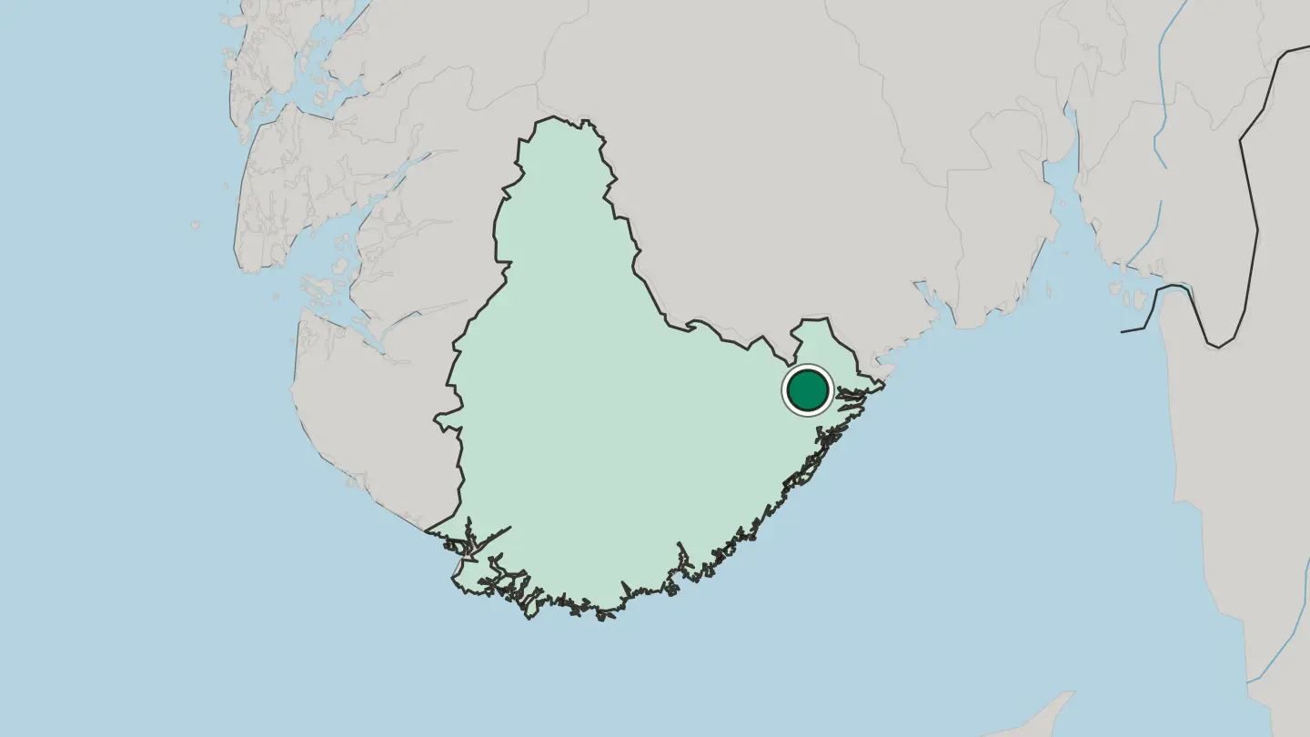 Map of Myra in Norway