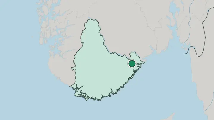 Map of Myra in Norway