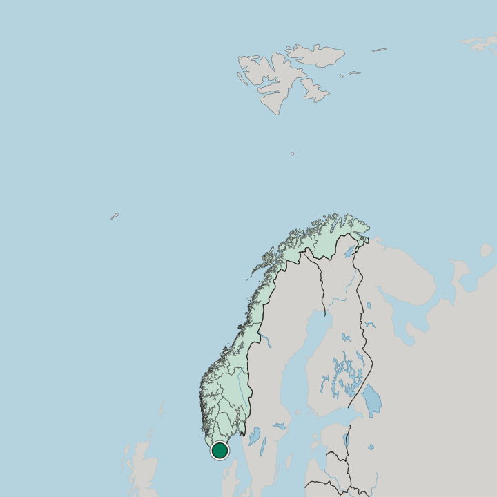 Map showing Tangvall — In Norway