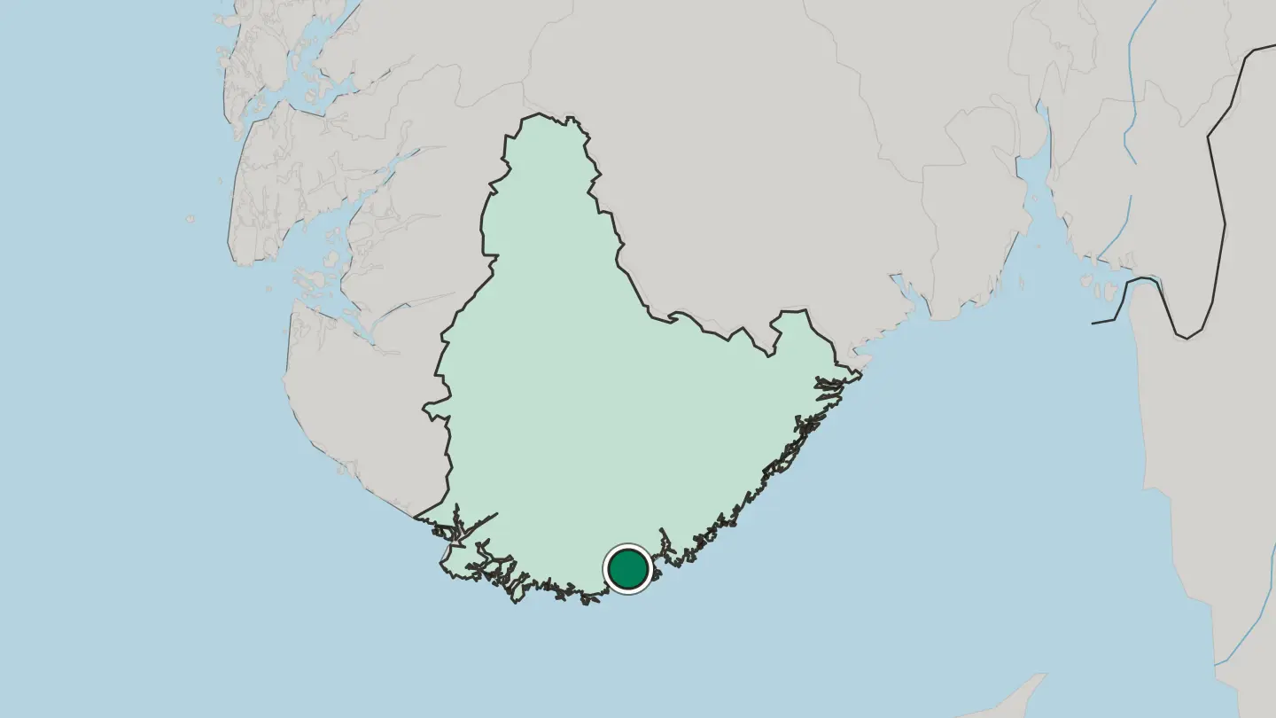 Map of Tangvall in Norway