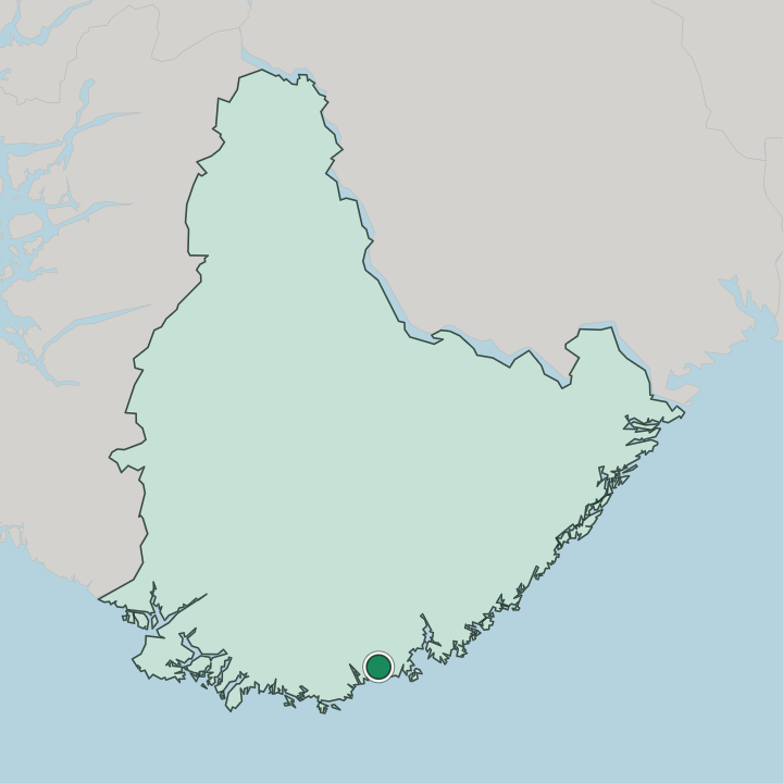 Map showing Tangvall — In Agder