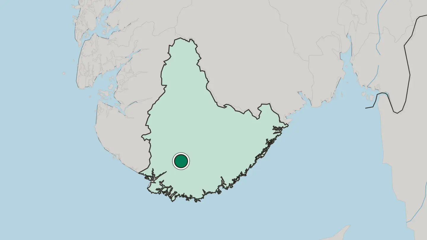Map of Tingvatn in Norway