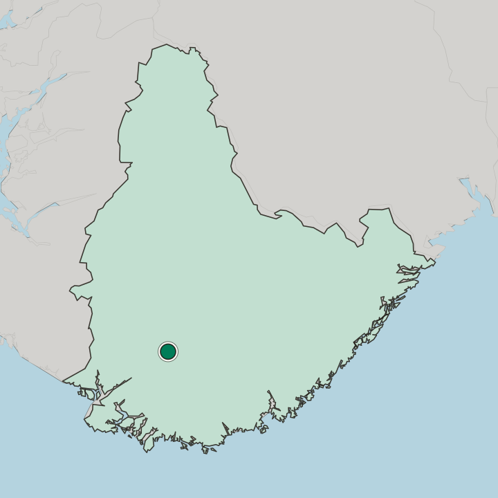 Map showing Tingvatn — In Agder