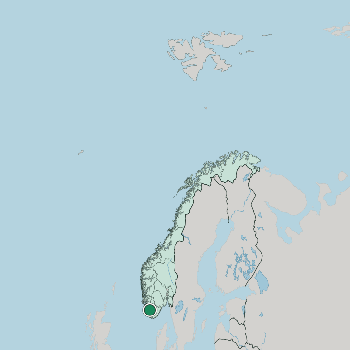 Map showing Tonstad — In Norway
