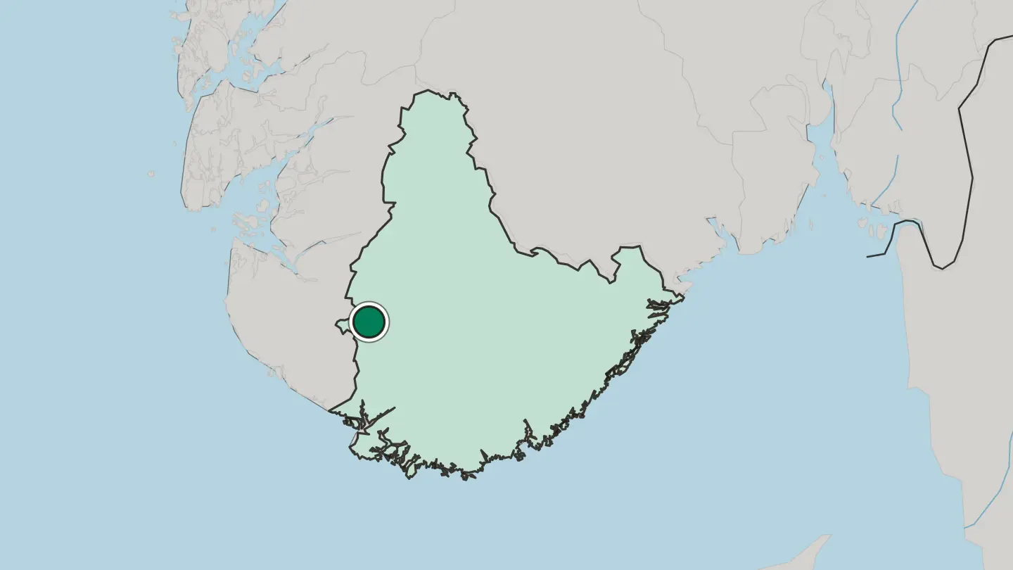 Map of Tonstad in Norway