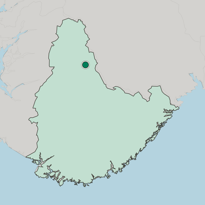Map showing Valle — In Agder