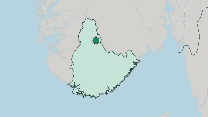 Map of Valle in Norway