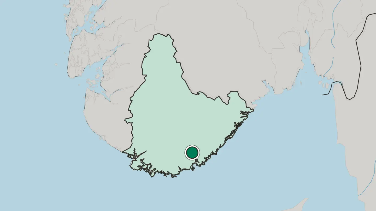 Map of Vennesla in Norway