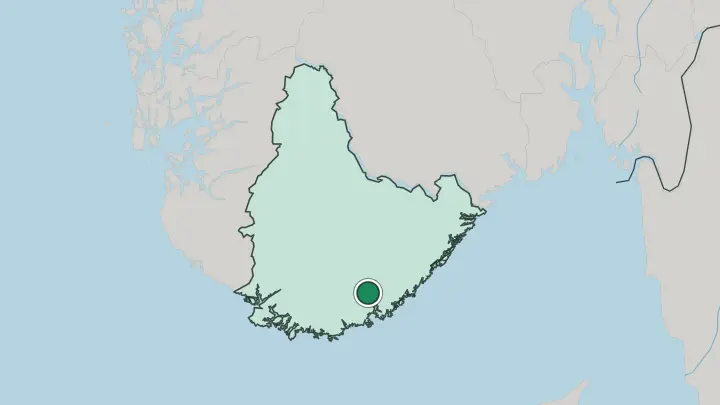 Map of Vennesla in Norway