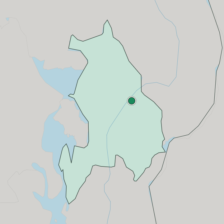 Map showing Årnes — In Akershus