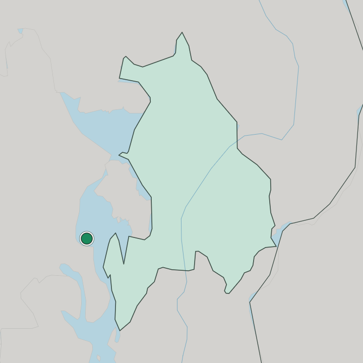 Map showing Asker — In Akershus
