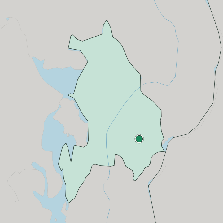 Map showing Bjørkelangen — In Akershus