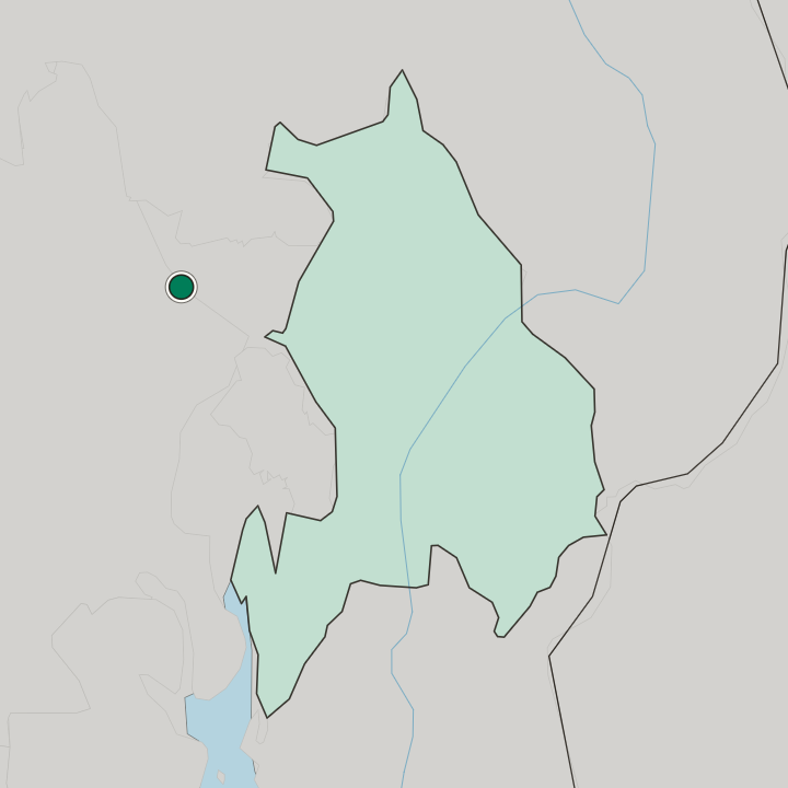 Map showing Jevnaker — In Akershus fylke