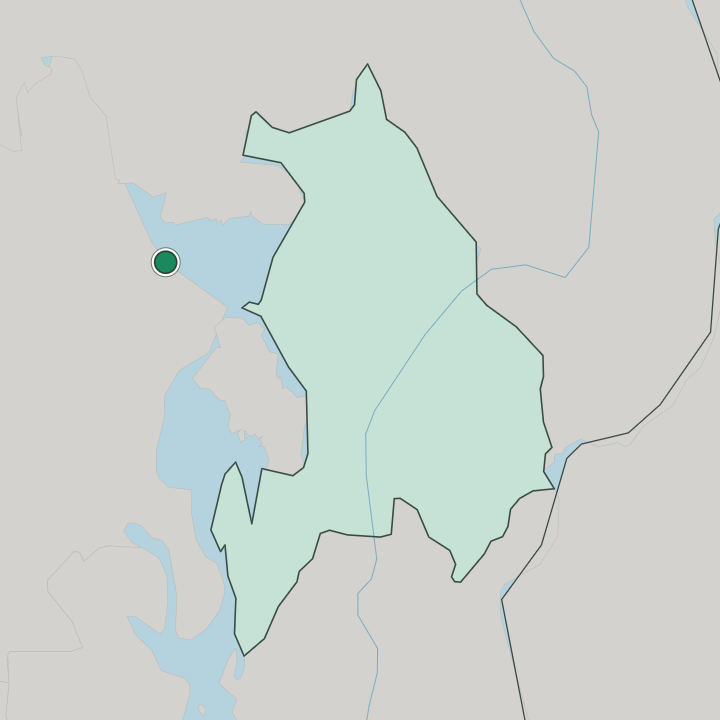Map showing Jevnaker — In Akershus