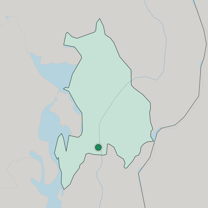 Map showing Kirkebygda — In Akershus