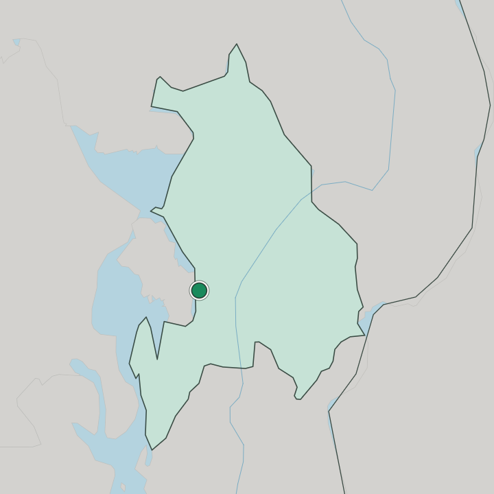 Map showing Kjenn — In Akershus