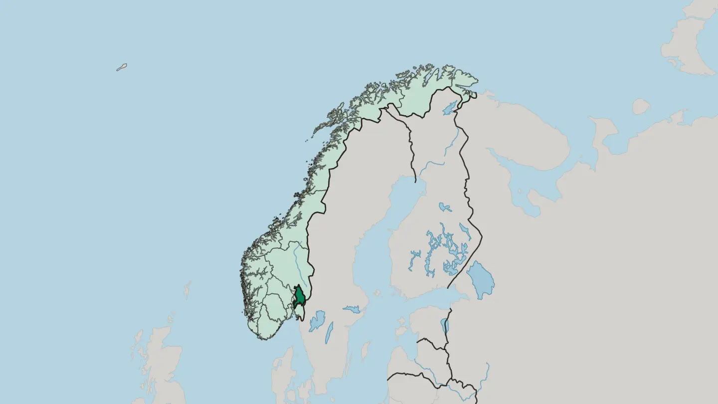 Map of Akershus fylke in Norway