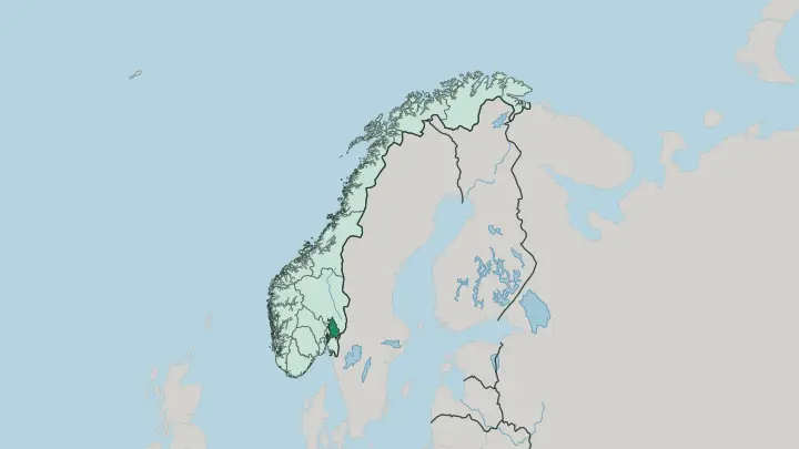 Map of Akershus in Norway