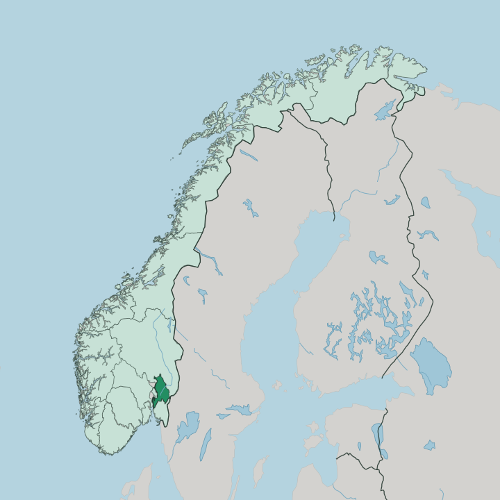Map showing Akershus — In Norway