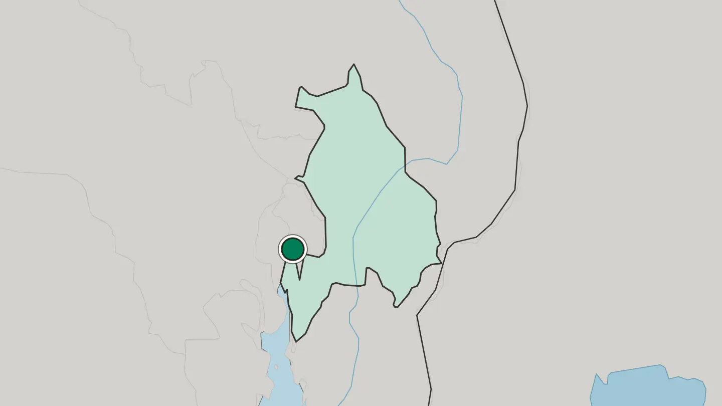 Map of Nesoddtangen in Norway