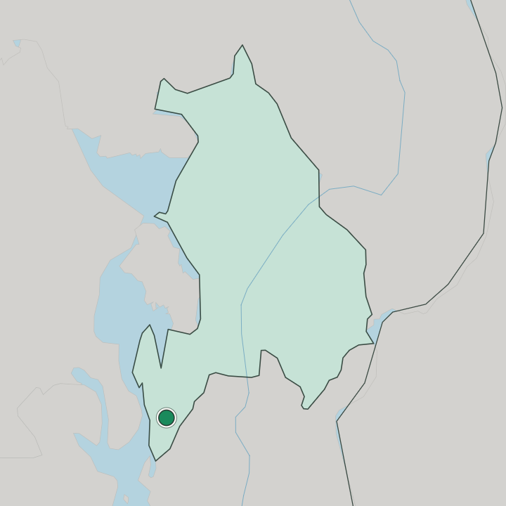 Map showing Vestby — In Akershus