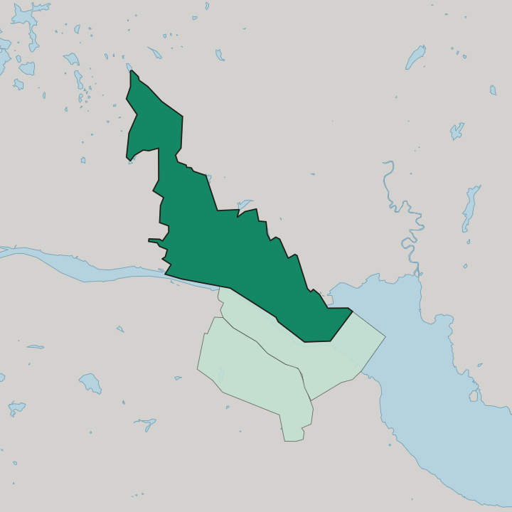 Map showing Bragernes — In Drammen