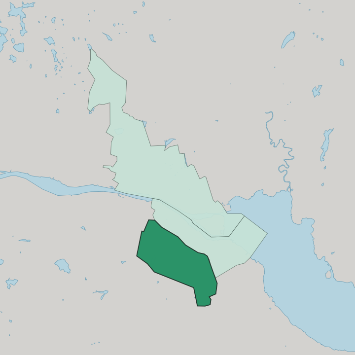 Map showing Fjell — In Drammen
