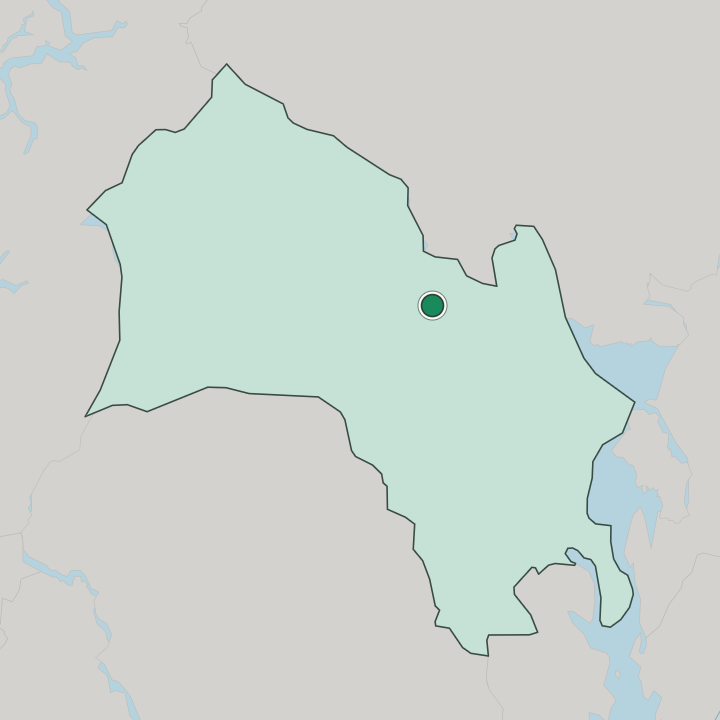 Map showing Flå — In Buskerud