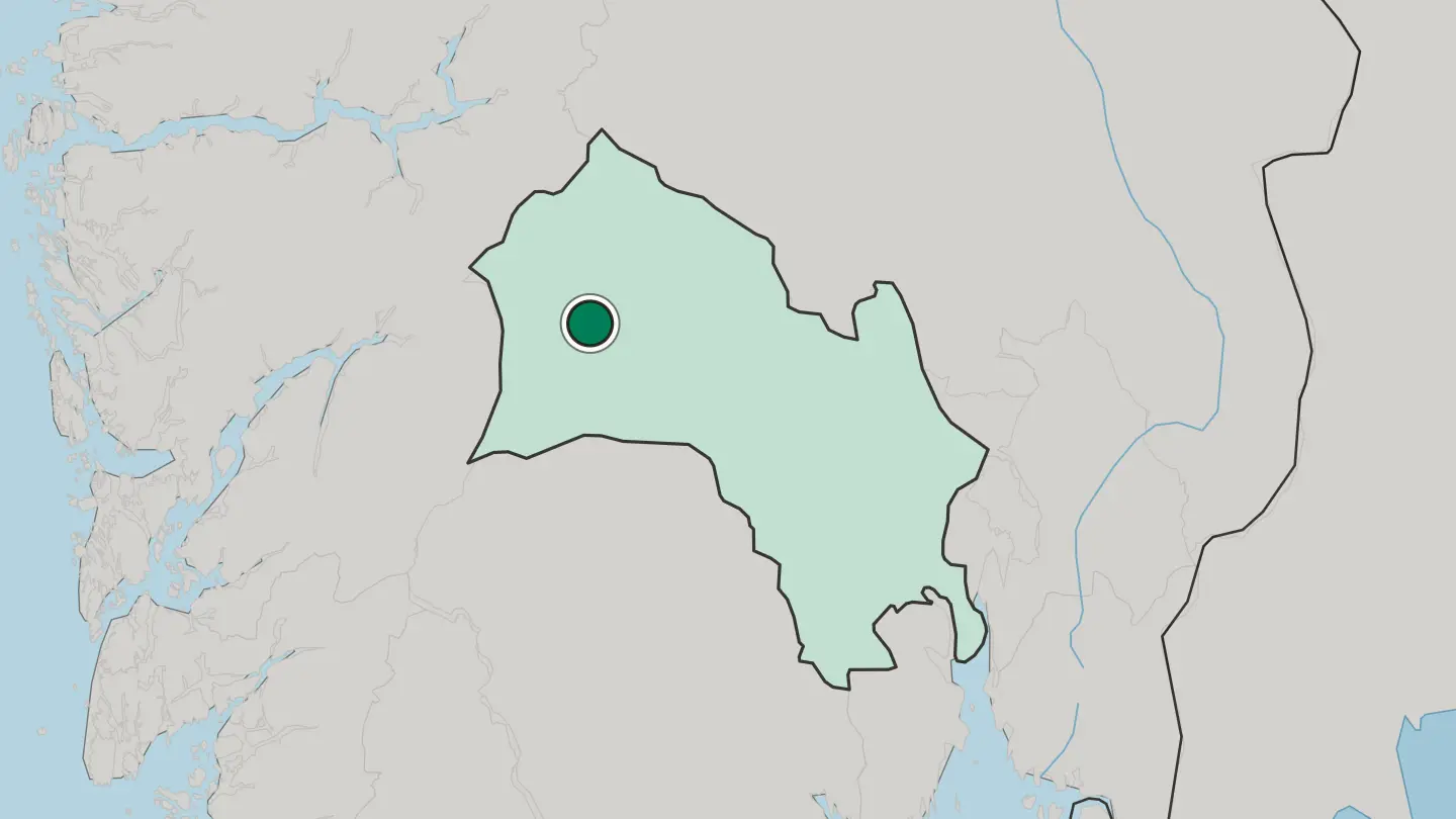 Map of Geilo in Norway