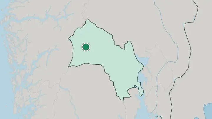 Map of Geilo in Norway