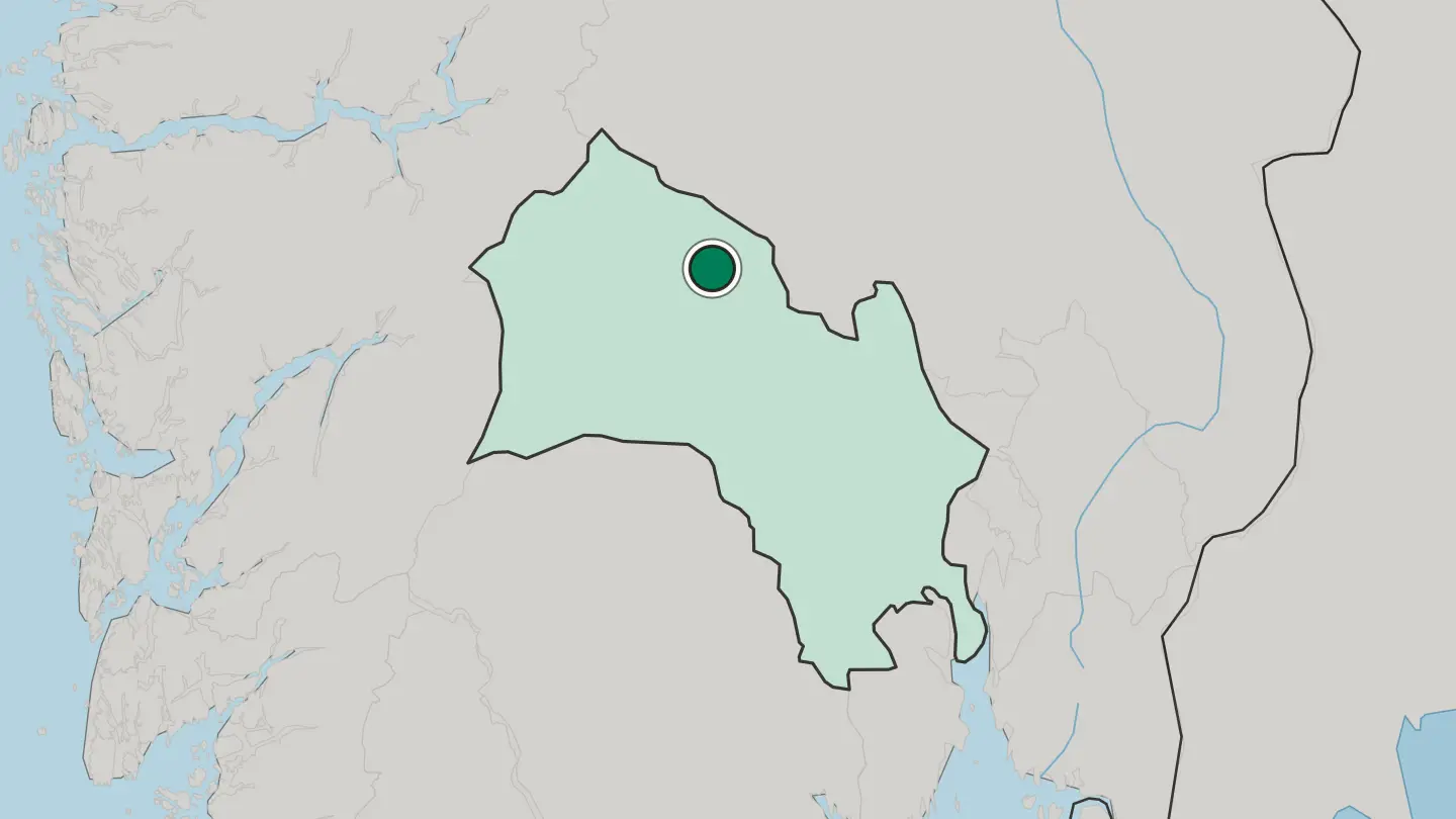 Map of Gol in Norway