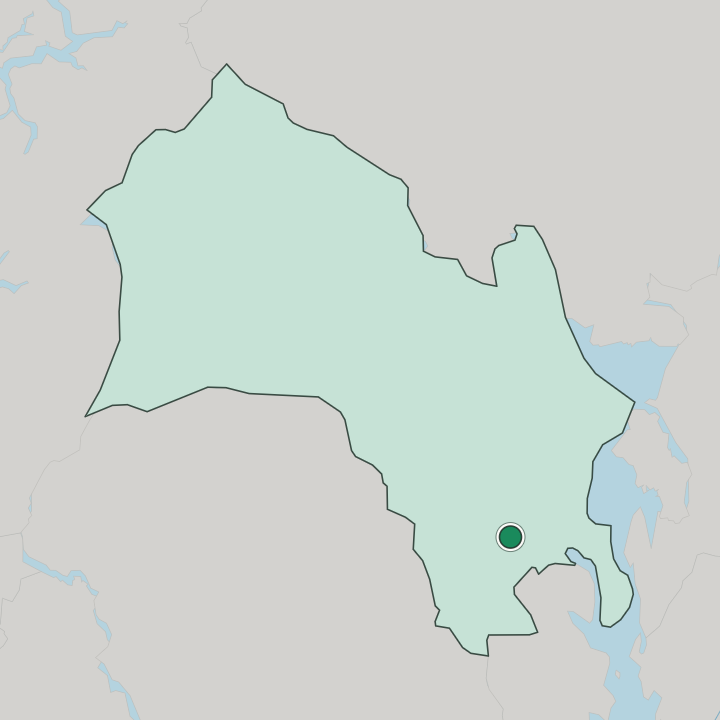 Map showing Hokksund — In Buskerud