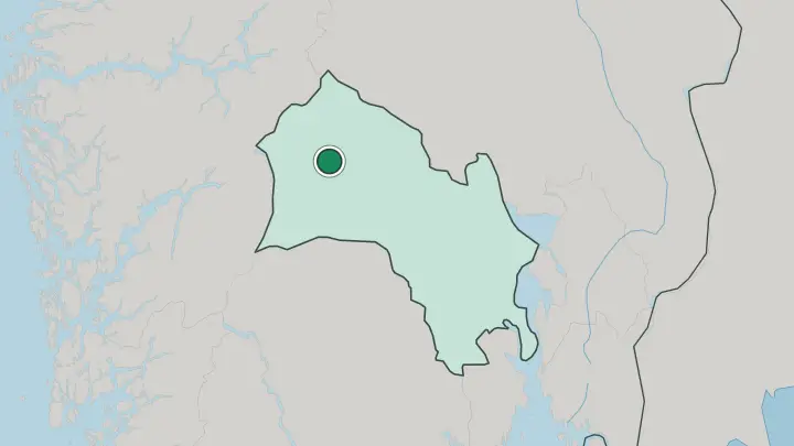 Map of Hol in Norway