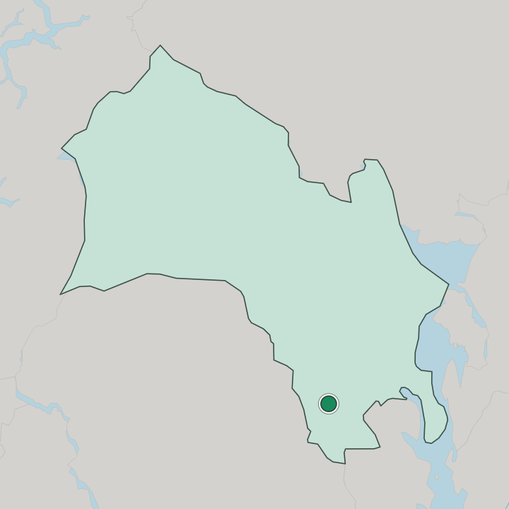 Map showing Kongsberg — In Buskerud