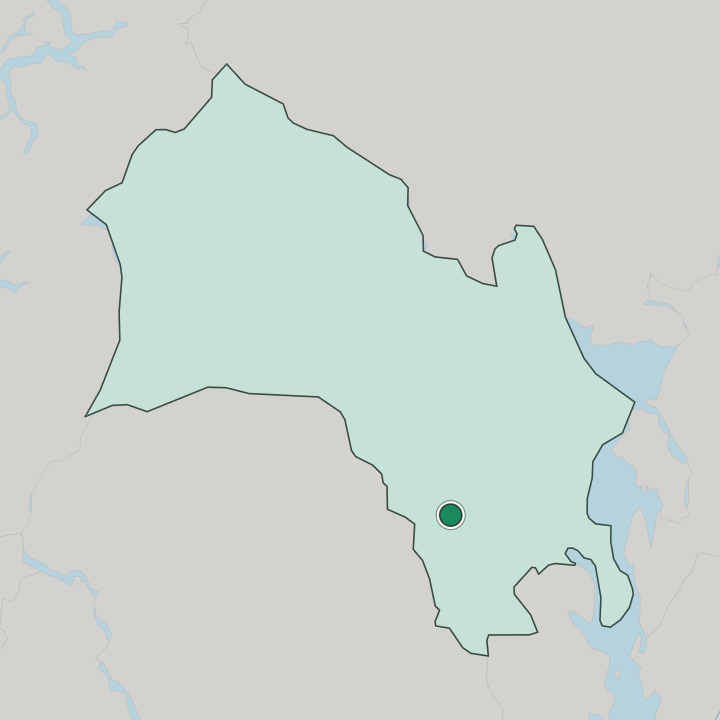Map showing Lampeland — In Buskerud