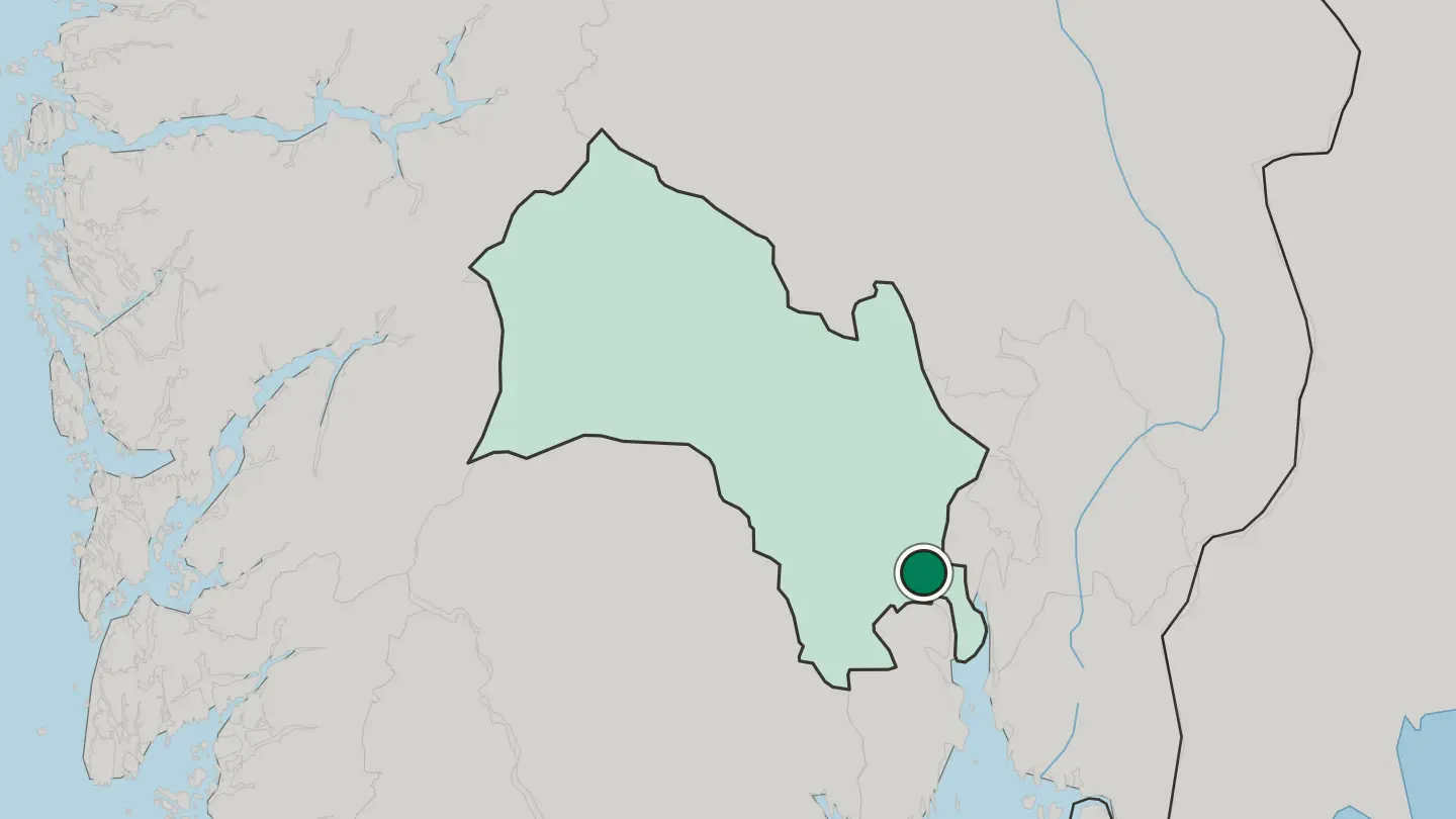 Map of Lierbyen in Norway