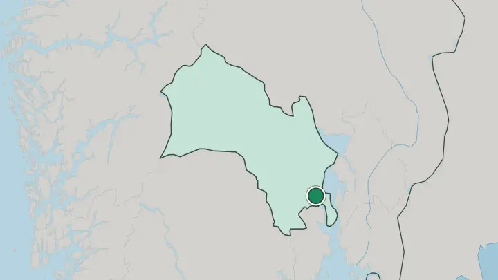 Map of Lierbyen in Norway