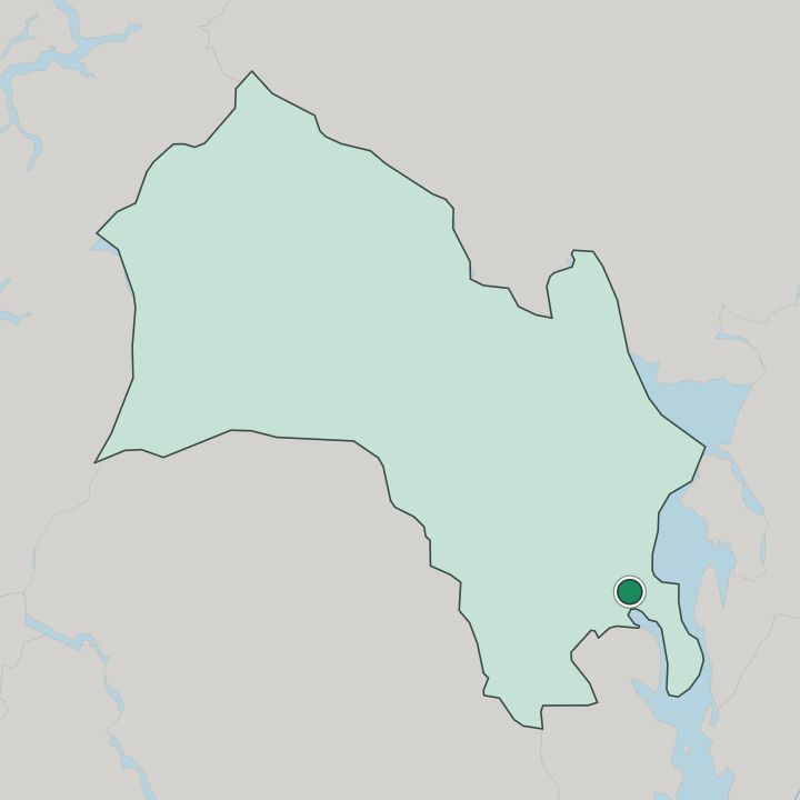 Map showing Lierbyen — In Buskerud